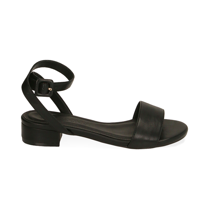 Sandali donna neri con cinturino, tacco 2,5 cm | Primadonna Collection