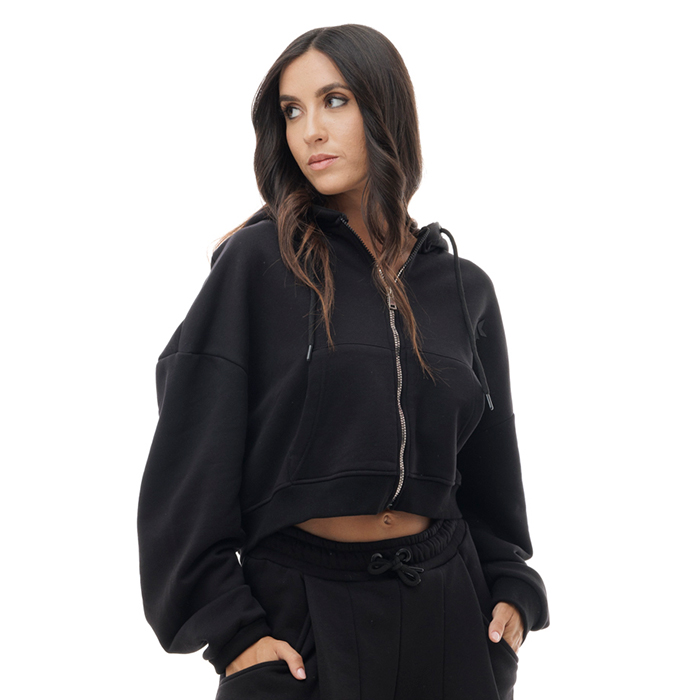 Sweat Diesel Noir Femme Felpa - Col Rond, Manches Longues, 100% Coton