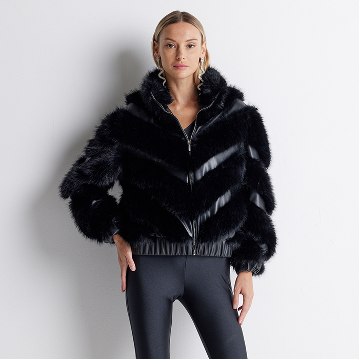 ABBIGLIAMENTO PELLICCIA FUR NERO