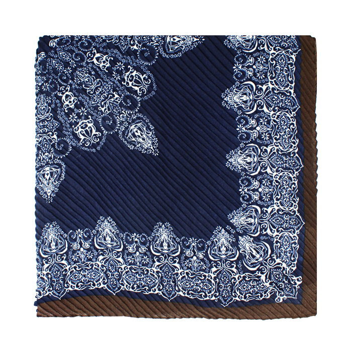 Pashmina blu-moro in tessuto morbido