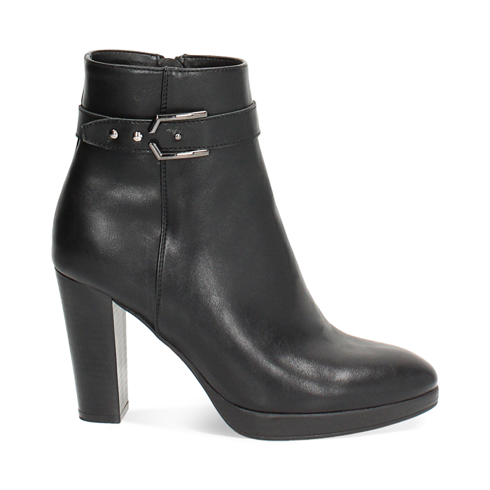 Bottines noires à talons 9,3 cm pour femme