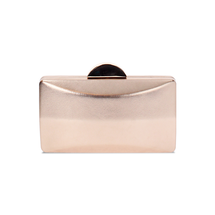 Pochette femme rose doré en laminé