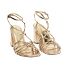 Sandali con tacco oro scintillanti 8 cm