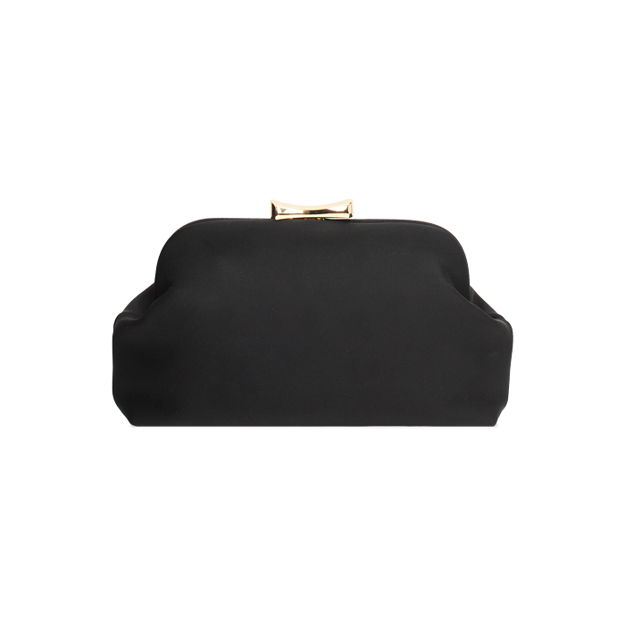 Pochette nera con tracolla removibile