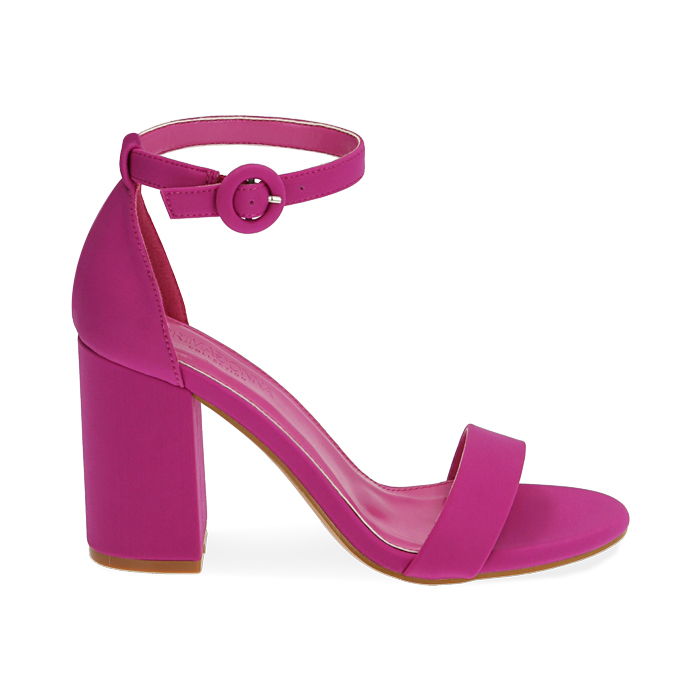 Sandali donna fucsia in lycra, tacco 9 cm | Primadonna Collection
