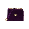 Borsa a tracolla viola in velluto