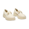 Mocassin crème en cuir