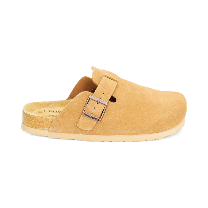 Sabot cognac in camoscio