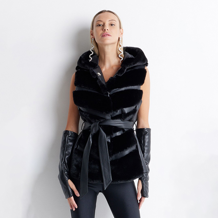 CLOTHING FUR JACKET FUR NERO