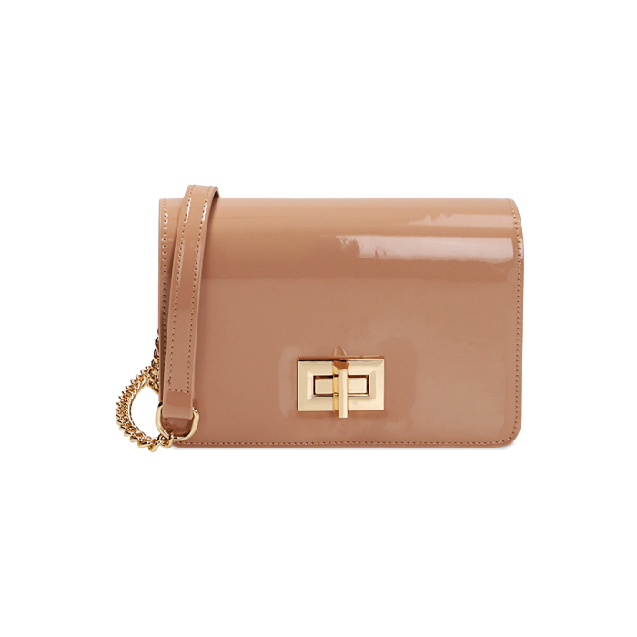 BAG BANDOLERA SINTETICO CHAROL NUDE