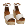 Sandali bianchi, zeppa 8,5 cm