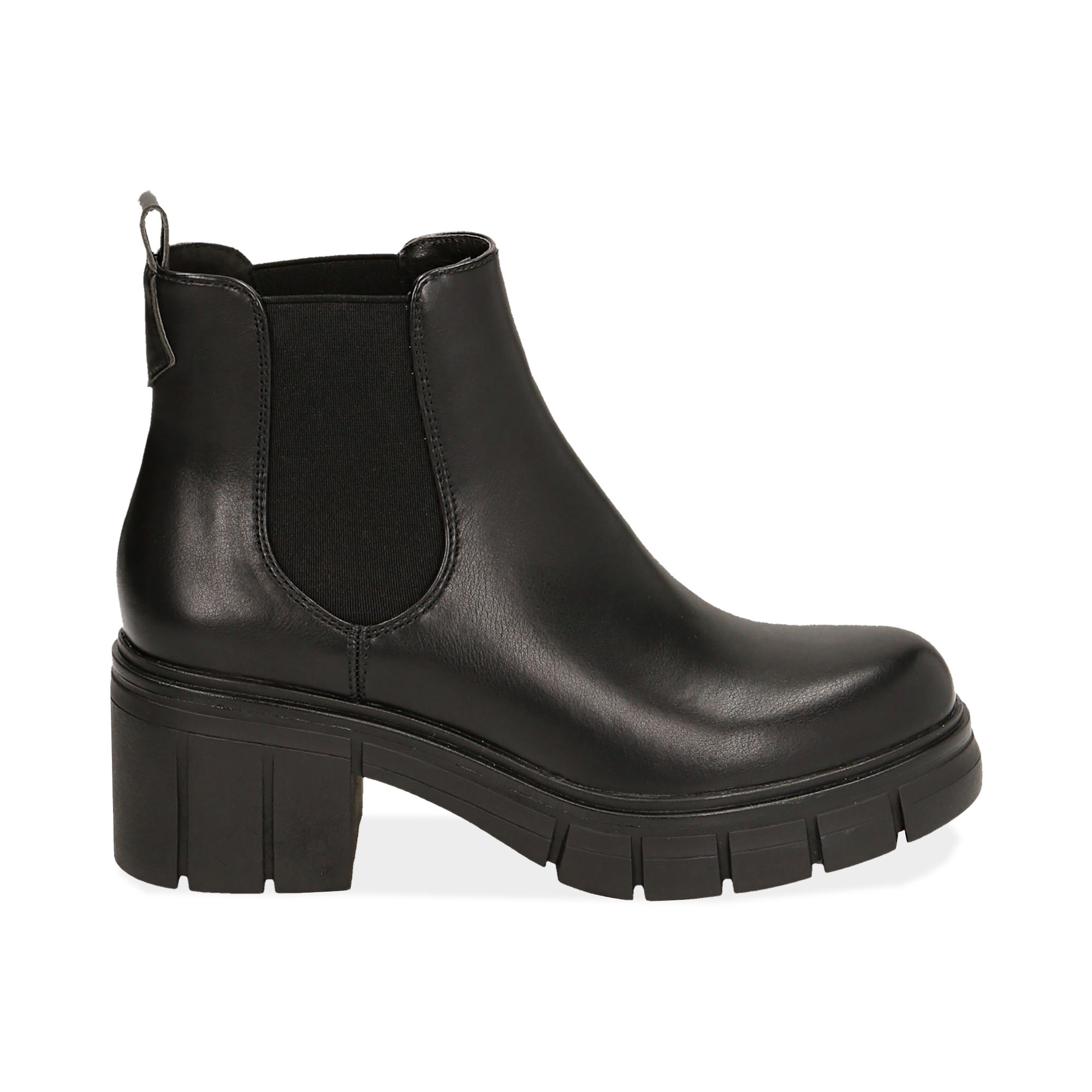 Chelsea boots neri, tacco 5 cm 
