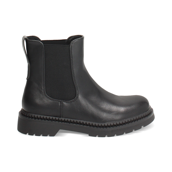 Bottines Beatles noires avec talon de 4 cm