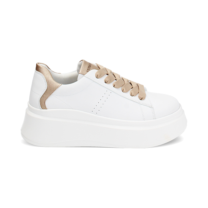 Sneakers bianco-oro