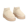 Bottines d'hiver beige en daim avec talon de 4,5 cm