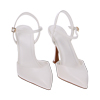 Décolleté Slingback bianche, tacco 9,5 cm