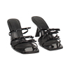 Mules open toe femme noires en vernis