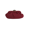 Clutch bordeaux in microfibra con chiusura color oro