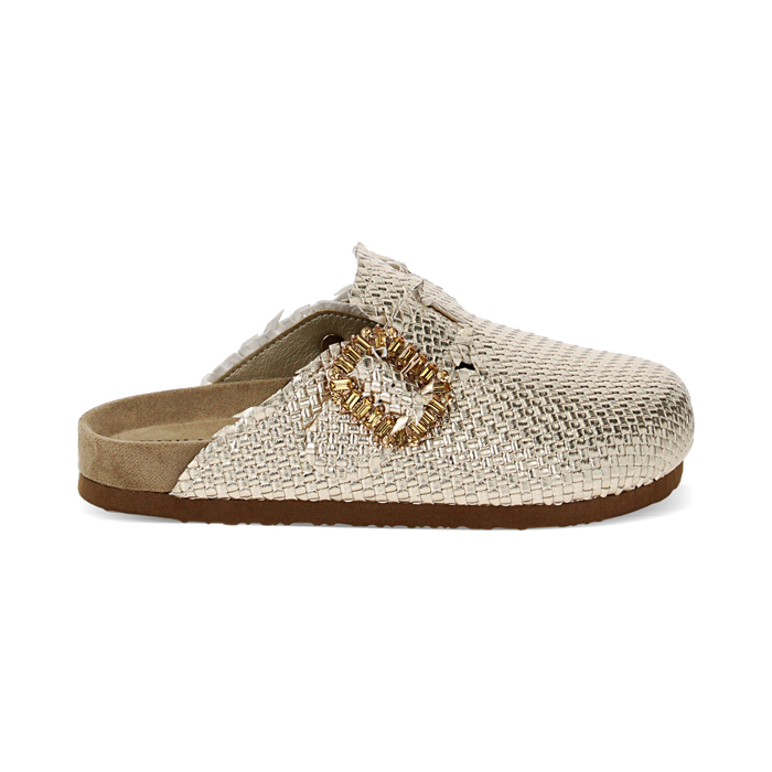 Sabot oro intrecciati