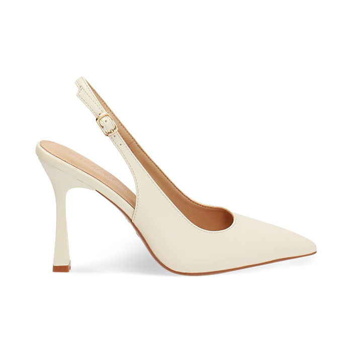 D&eacute;collet&eacute; panna tacco 9,8 cm