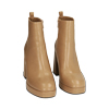 Bottines beiges, talon 9,5 cm 