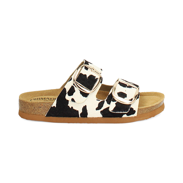 Fussbett donna mucca nero in cavallino