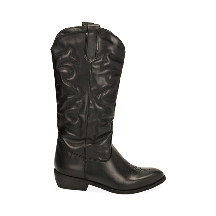 WOMEN SHOES BOOTS LEATHER NERO