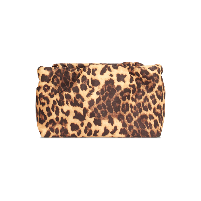 Pochette leopardata in tessuto