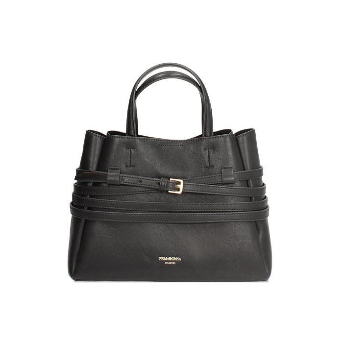 Borsa a mano nera con dettagli eleganti