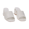 Mules Open Toe bianche, tacco 6 cm