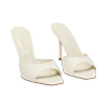 Mules open toe panna tacco 9,5 cm