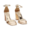 Sandale à talon femme dorée chic