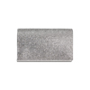 Pochette femme argent en laminé avec pierres