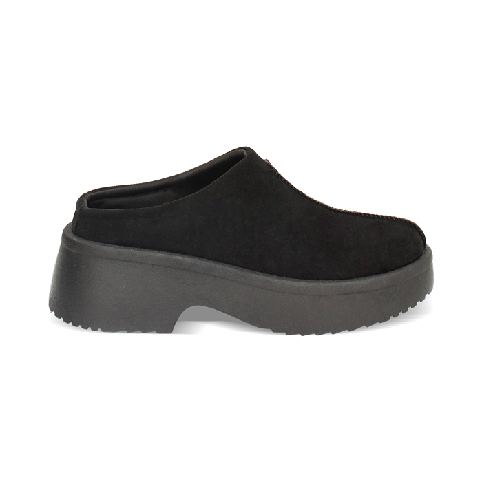 Chaussons noirs en microfibre