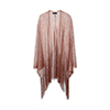 Poncho donna rosa oro in tessuto laminato