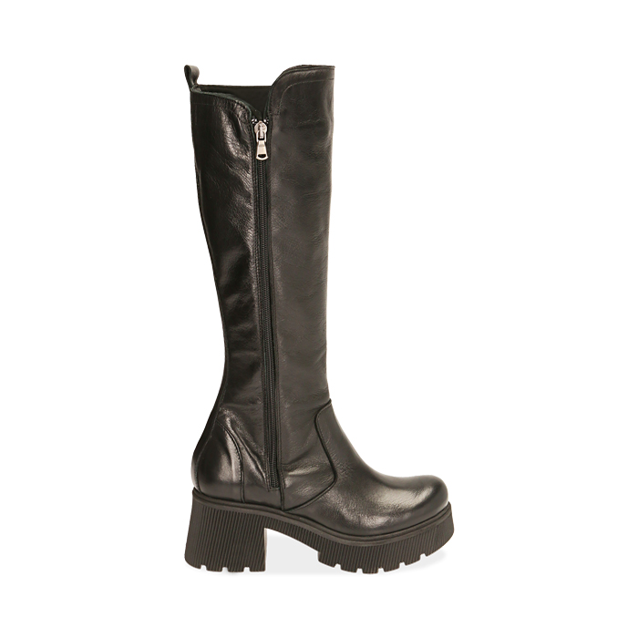 ZAPATOS BOTAS PIEL NERO