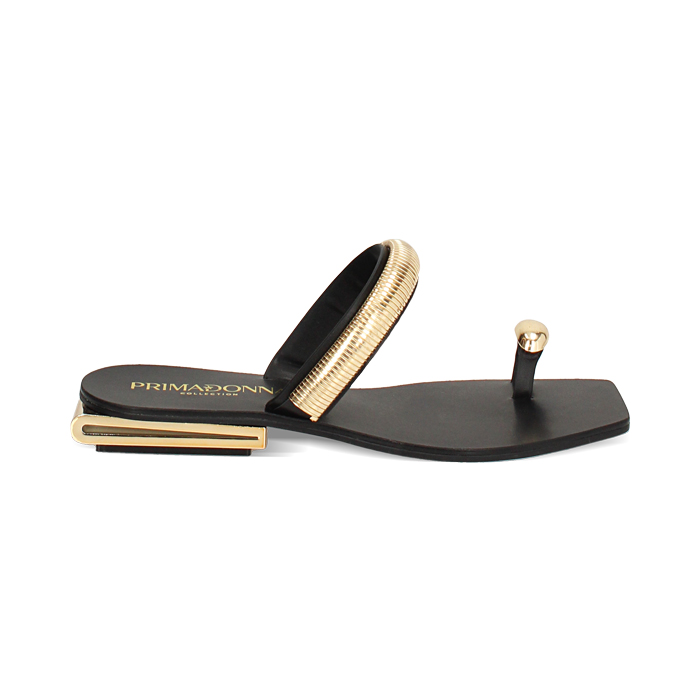 Sandales plates femme noires