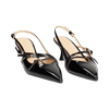 Décolleté slingback femme noires avec lanières