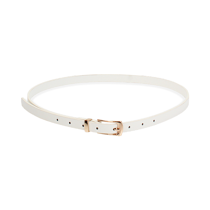 Cinturón de mujer blanco estrecho