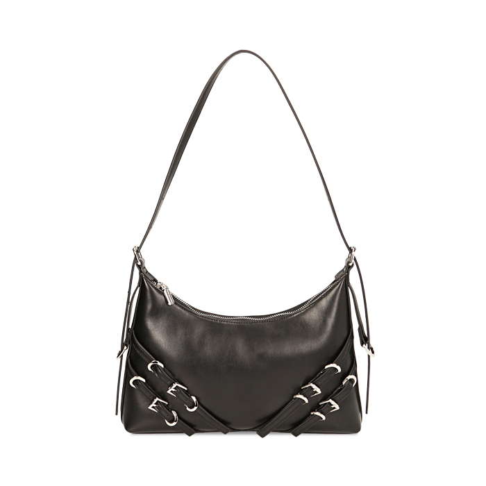 Mini-bag nera con cinghie
