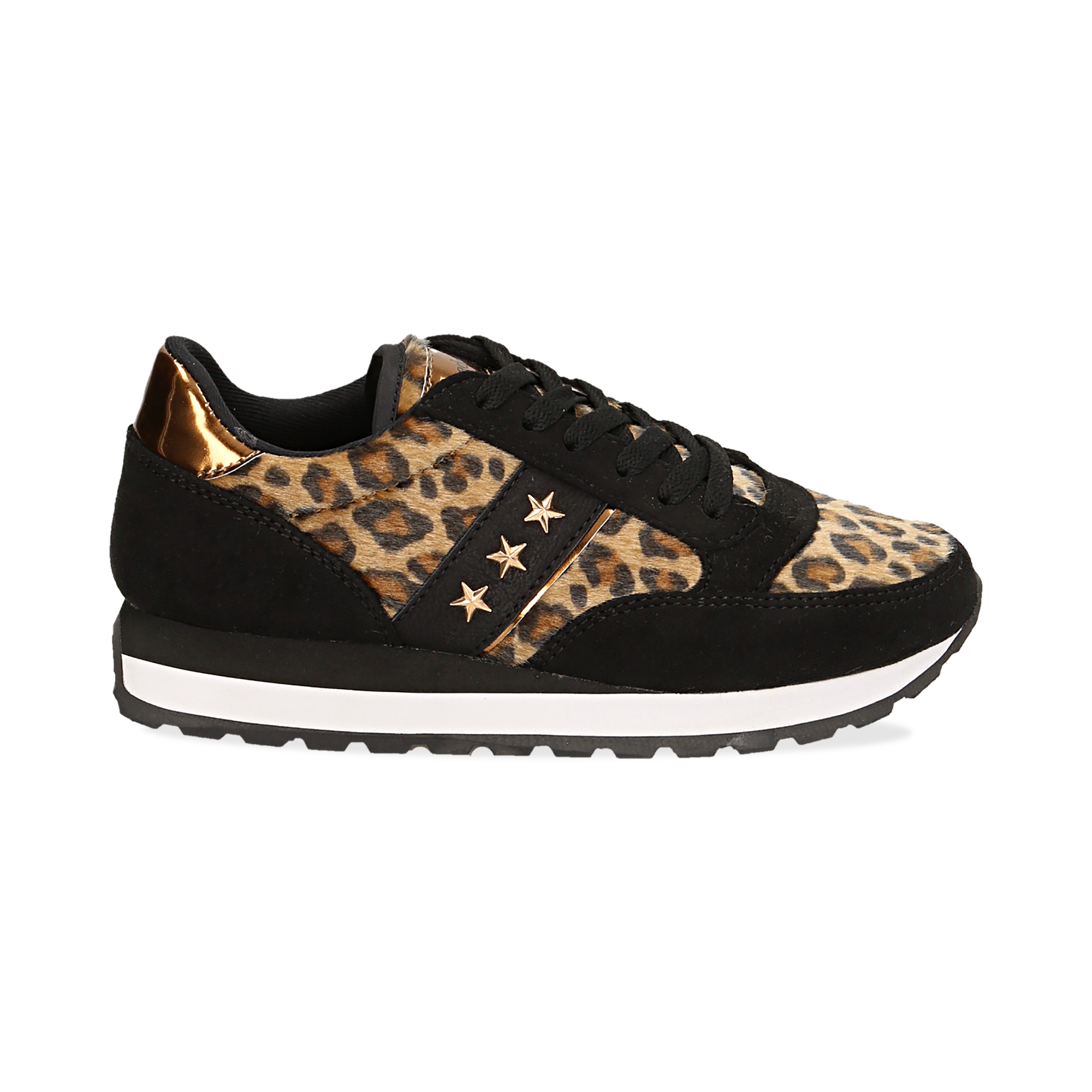 Sneakers leopard marroni in eco-cavallino | Primadonna Collection