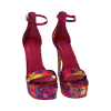 Sandali in raso multicolor, tacco 13 cm