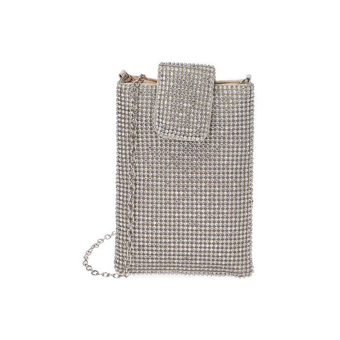 Portacellulare argento metallico 