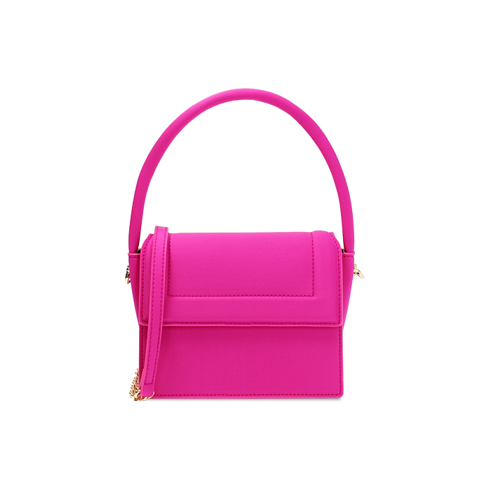 Mini bag donna fucsia in tessuto