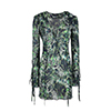 Vestito donna verde corto