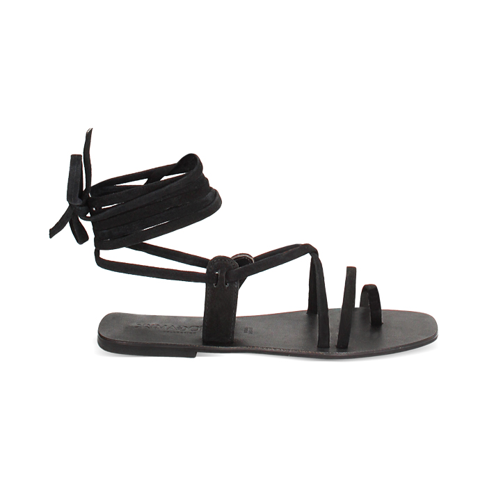 WOMEN SHOES FLAT SUEDE NERO