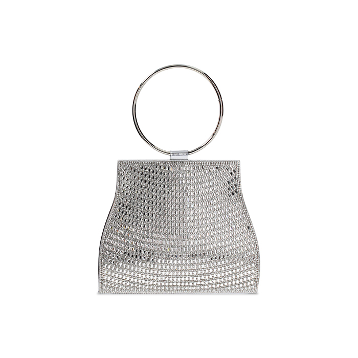 Mini bolso plata con pedrer&iacute;a