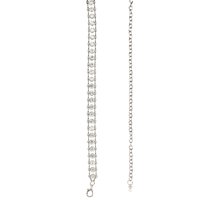 Cinturón de mujer plata en metal