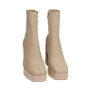Ankle boots platform panna, tacco 10 cm 