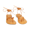 Sandalias planas mujer cognac